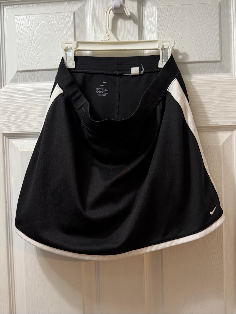 Nike DriFit Black Athletic Skort with White Trim